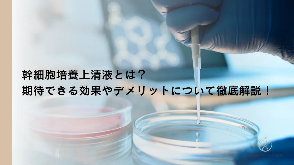 幹細胞培養上清液とは？期待できる効果やデメリットについて徹底解説！