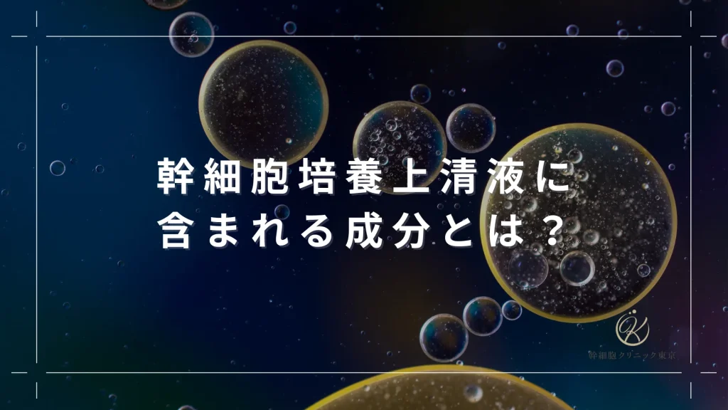 幹細胞培養上清液に含まれる成分とは？